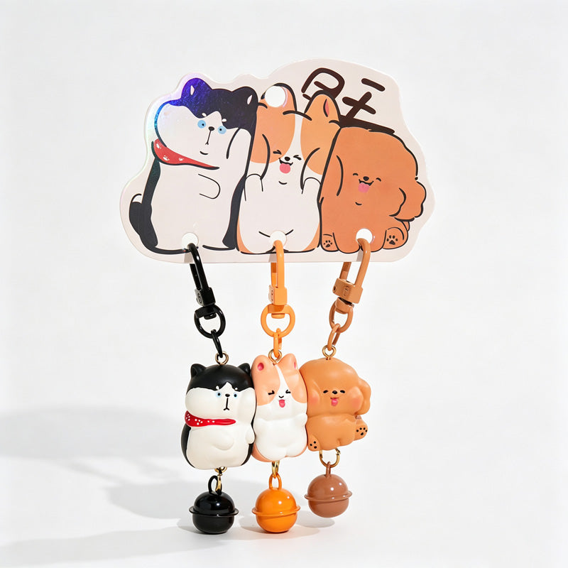 Magnetic 3‑Piece Animal Resin Keychain Set