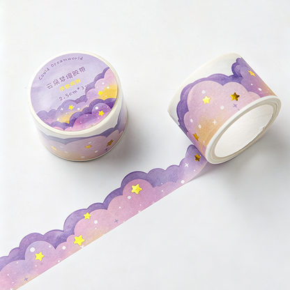 Die Cut Cloud Print Washi Tape