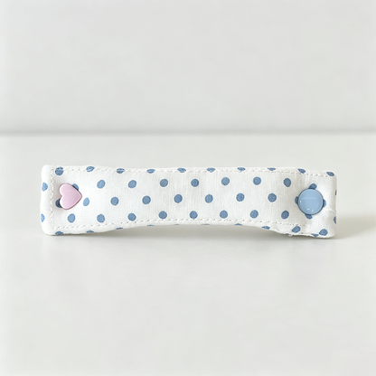 Polka Dot Print Snap Closure Data Cable Organizer