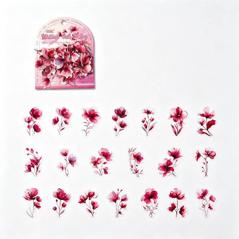 PET Vintage Floral Stickers