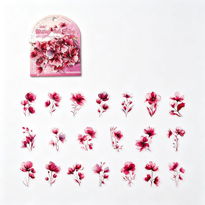 PET Vintage Floral Stickers