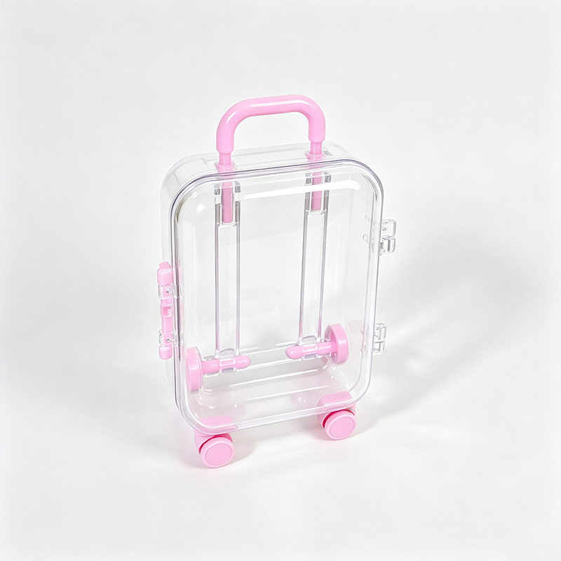 Mini Rolling Luggage Shaped Storage Box