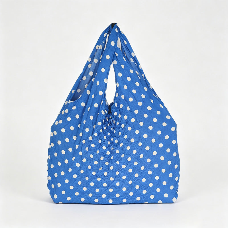Polka‑Dot Foldable Shopping Pouch