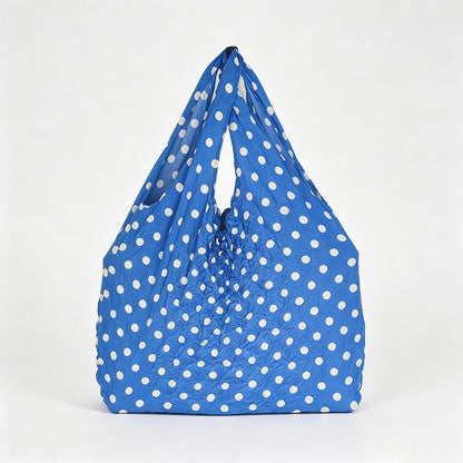 Polka‑Dot Foldable Shopping Pouch