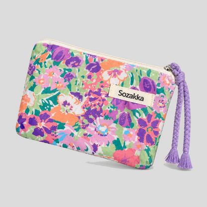 Floral Print Zipper Storage Pouches