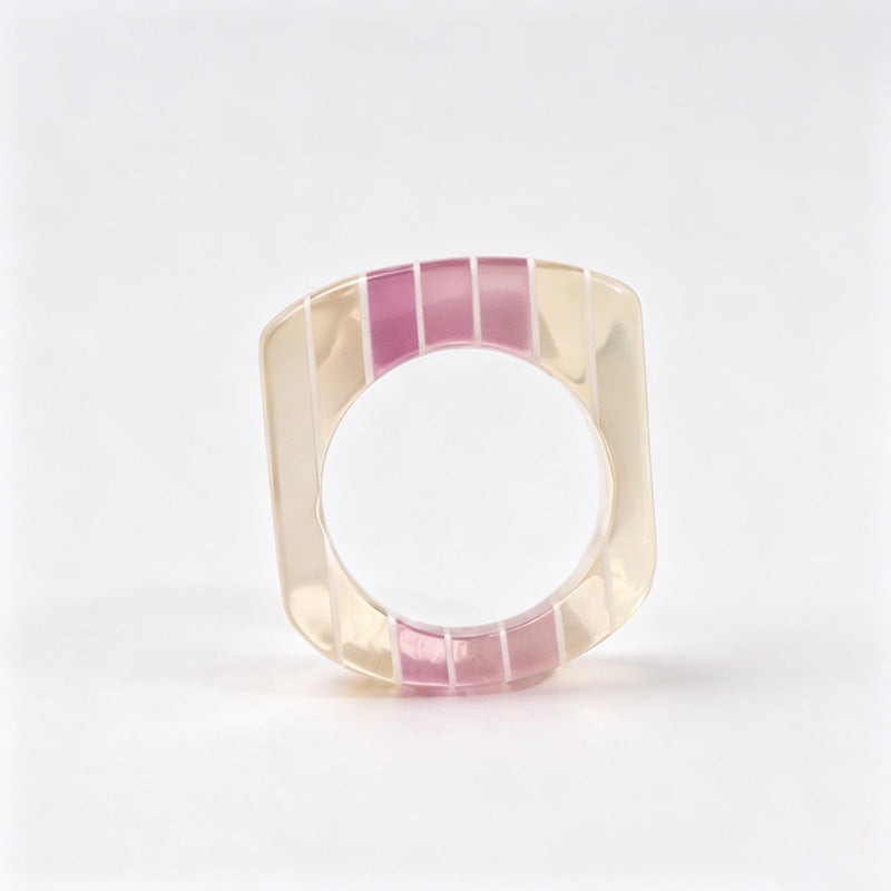 Rainbow Stripe Resin Ring