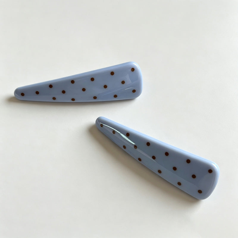 Polka Dot Side Hair Clips Set