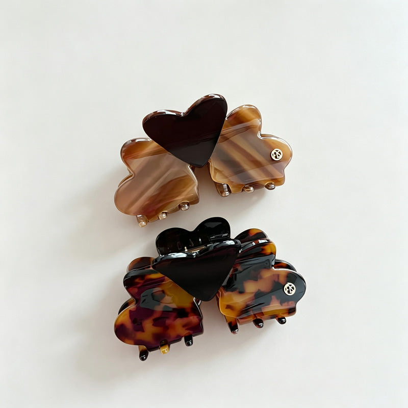 Heart Shape Tortoiseshell Hair Claw