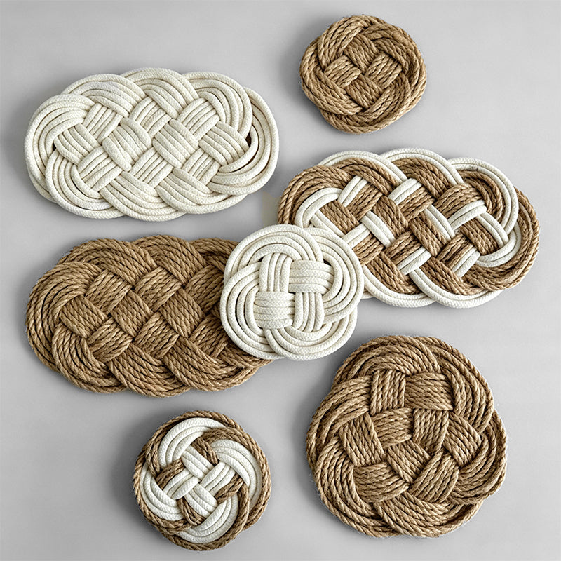 Braided Cotton & Linen Blend Insulated Coaster