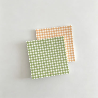 Plaid Grid Non‑Sticky Notes