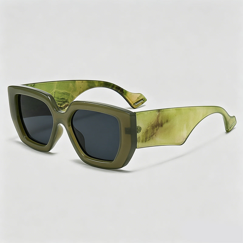 Wide Thick Temple Square Oversized Trend Fashion Sunglasses