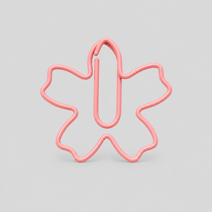 Colorful Blossom Paper Clips Set