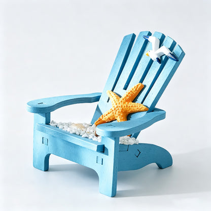 Mini Wooden Beach Chair Figurine