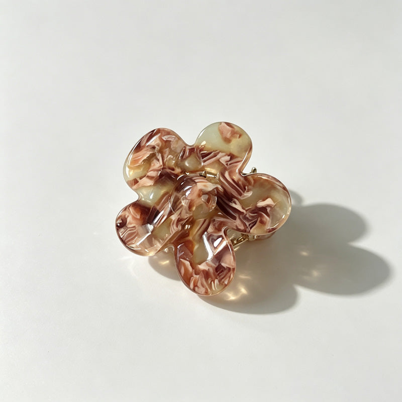 Small Flower Marbled Hair Claw