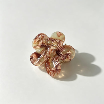 Small Flower Marbled Hair Claw