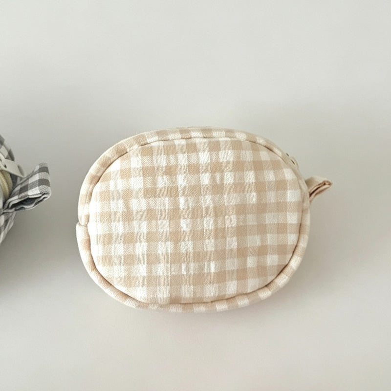 Gingham Mini Storage Pouch