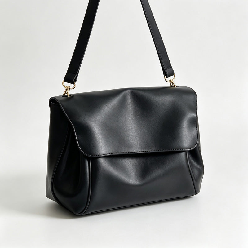 Layered Flap Shoulder Crossbody Bag