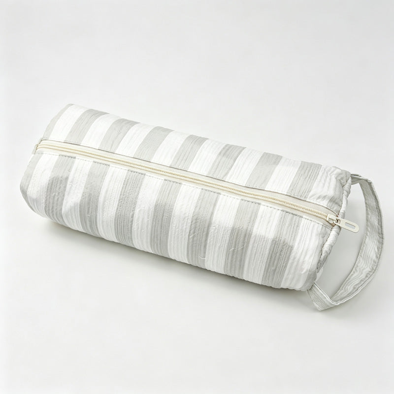 Striped Cylindrical Storage Pouch