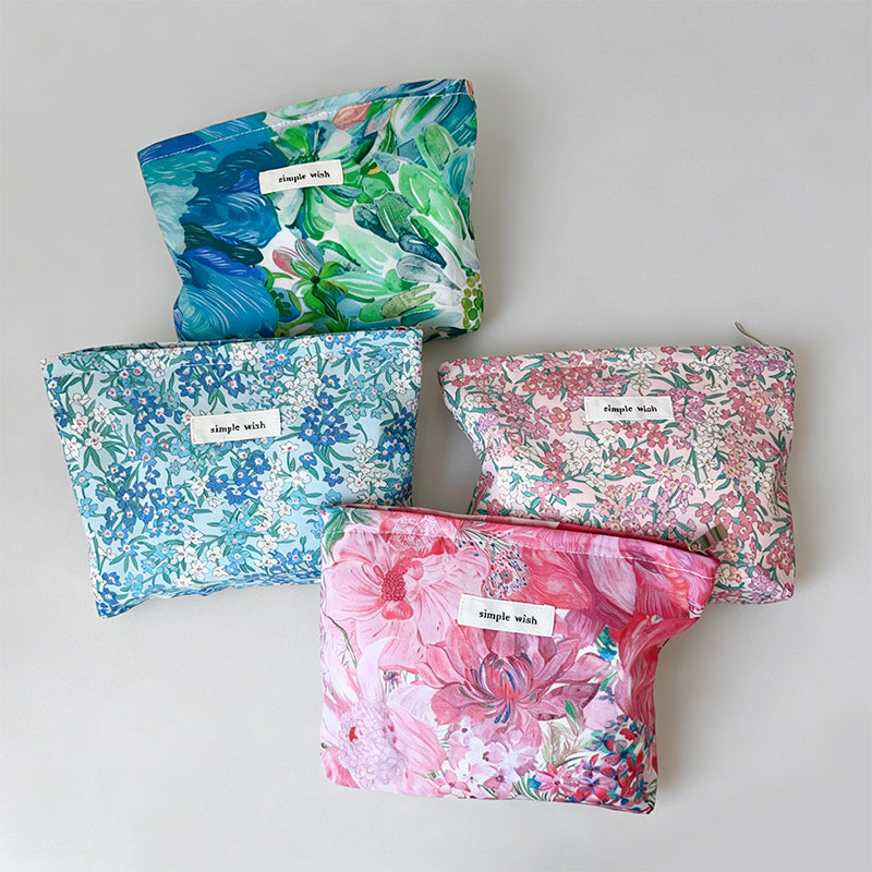 Liberty Floral Print Cotton Makeup Pouch