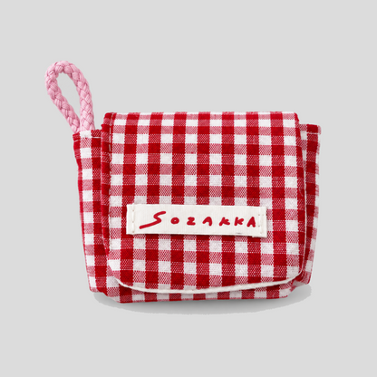 Gingham Earphone Mini Pouches