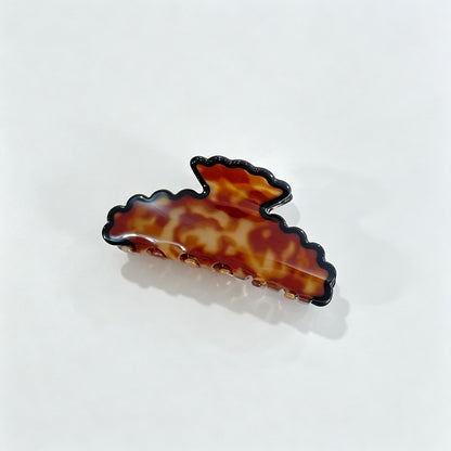 Marble Leaf Claw Clip