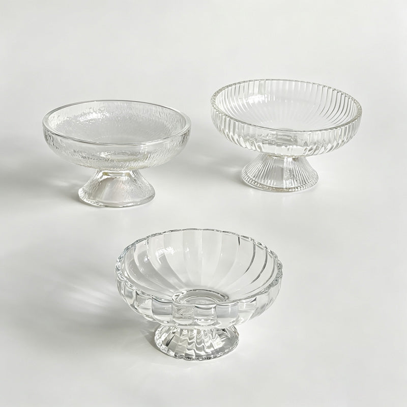 Footed Glass Dessert Bowl