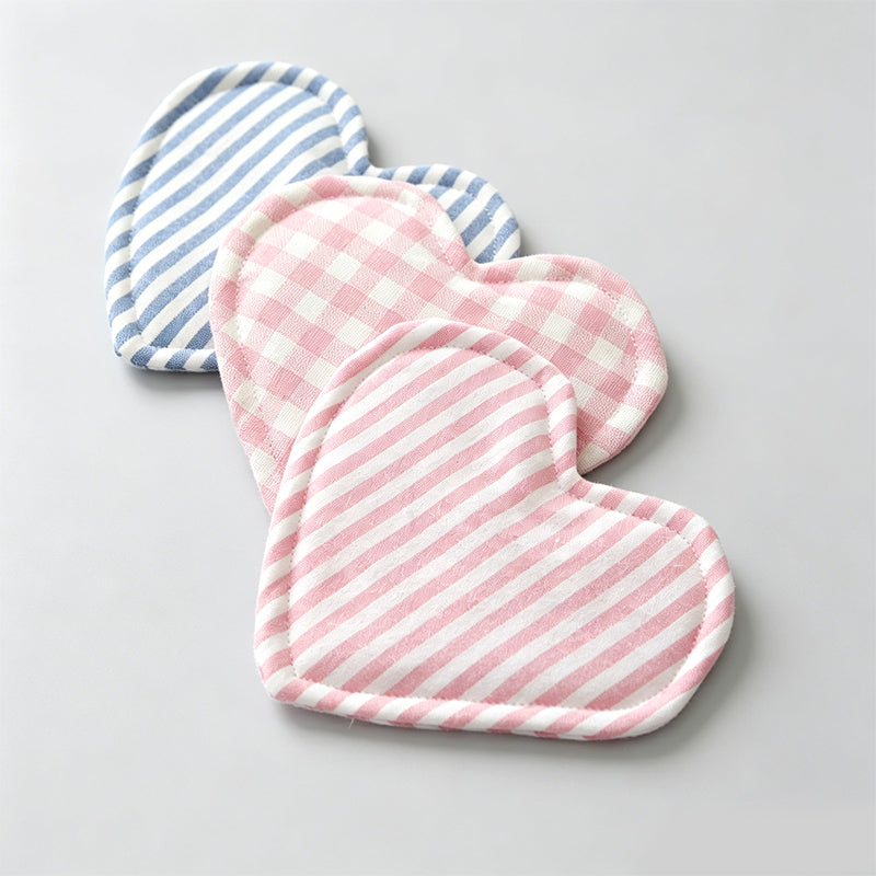 Lightweight Cotton Fabric Heart-Shaped Coaster