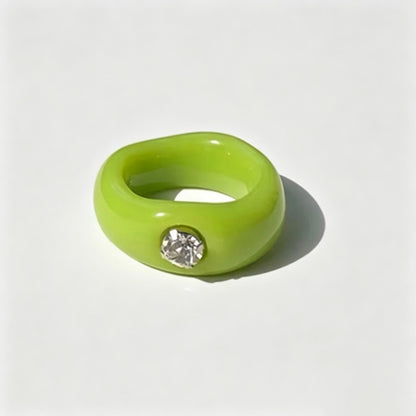 Geometric Rhinestone Ring