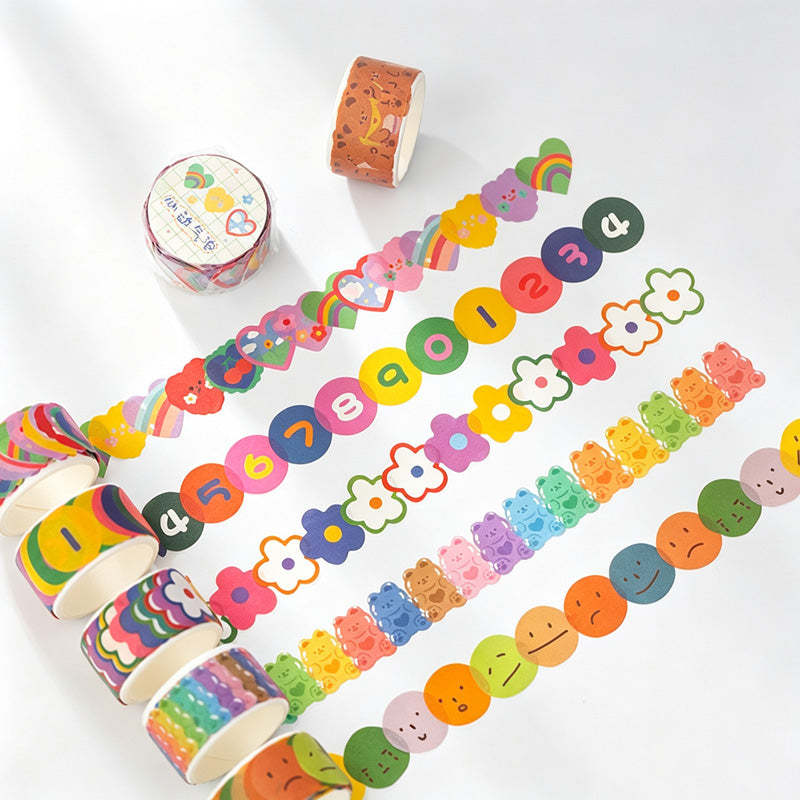 Die‑Cut Washi Tape Small Pattern Stickers