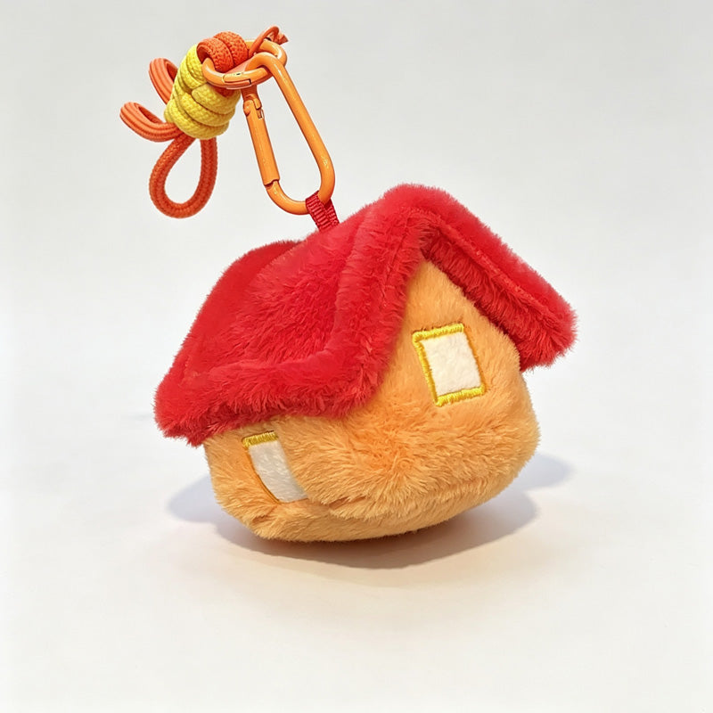 House‑Shaped Plush Keychain