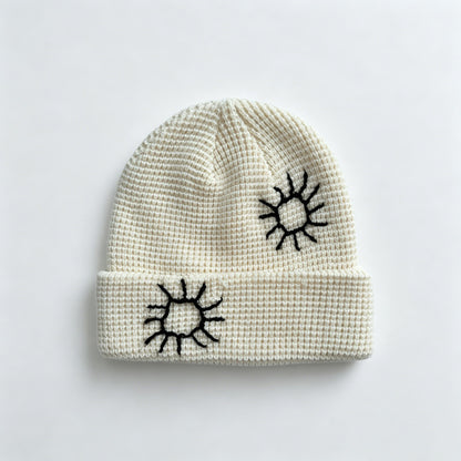 Sun Emblem Knit Beanie