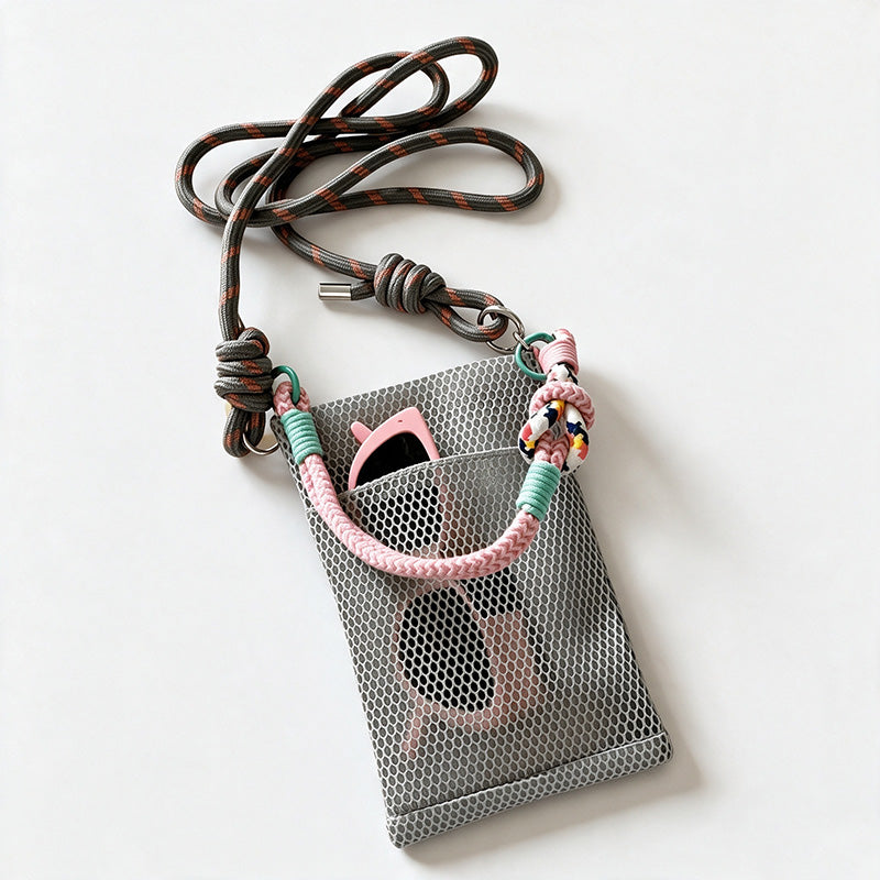 Hollow Mesh Mini Phone Pouch