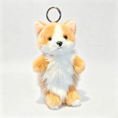Plush Dog Figure Keychain