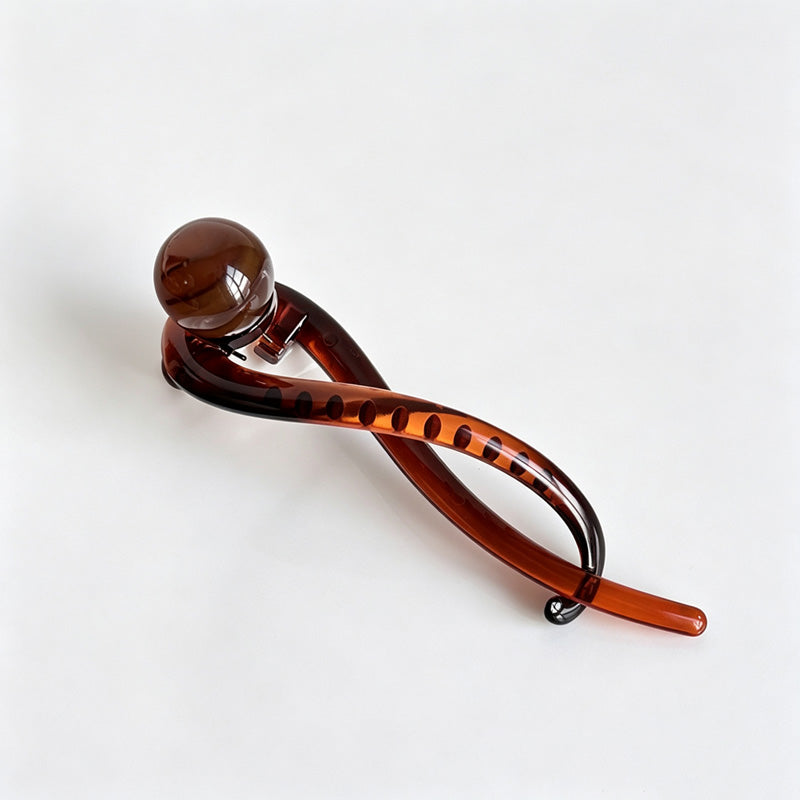 Resin Bead Twist Hair Claw Clip