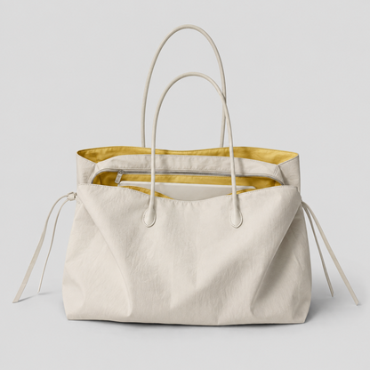Drawstring Long Handle Tote