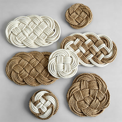 Braided Cotton & Linen Blend Insulated Coaster