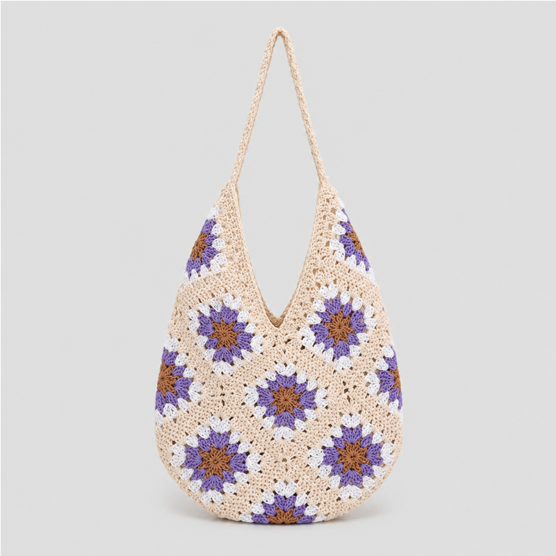 Sunflower Knitting Shoulder Bag