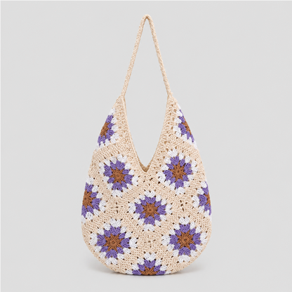 Sunflower Knitting Shoulder Bag