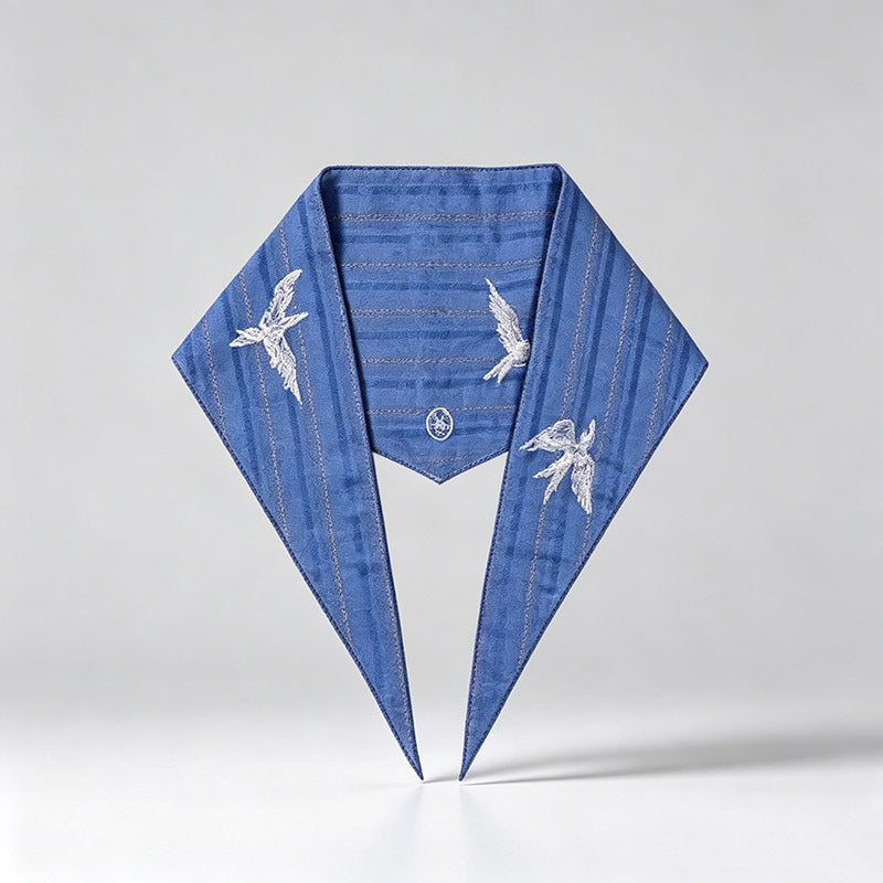 Bird Print Triangle Neck Wrap Scarves