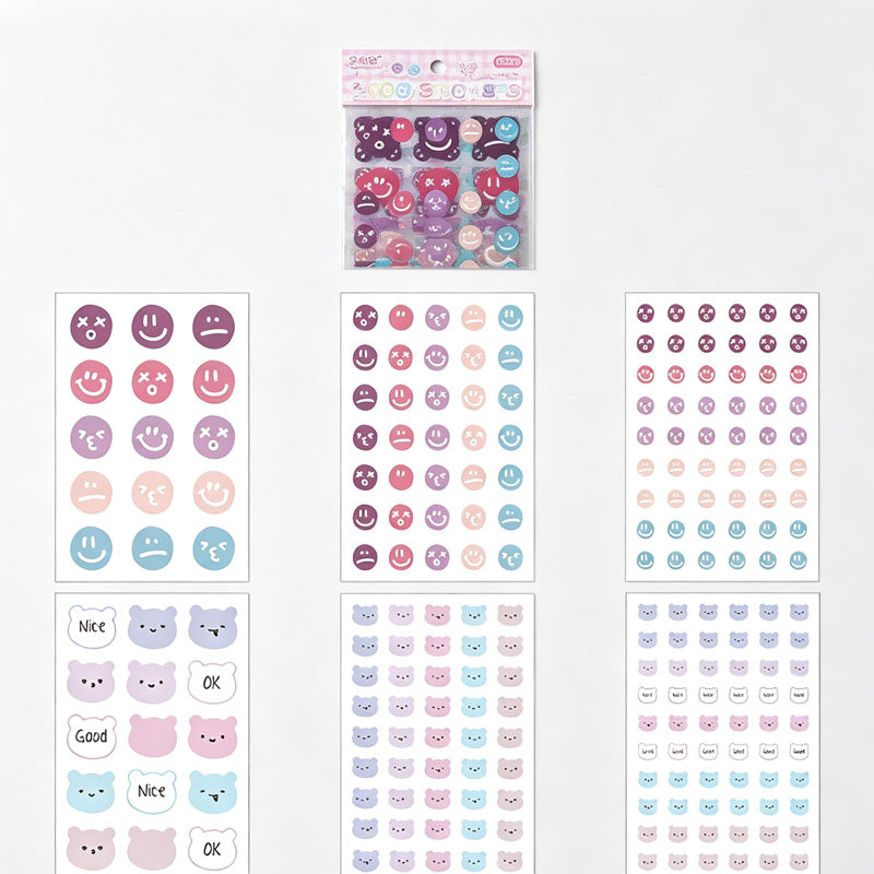 PET Mood Label Sticker Sheets
