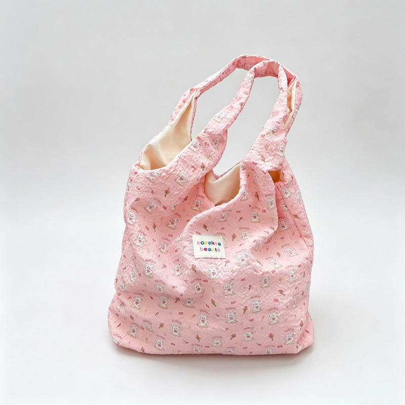 Animal Print Shoulder Tote Bag