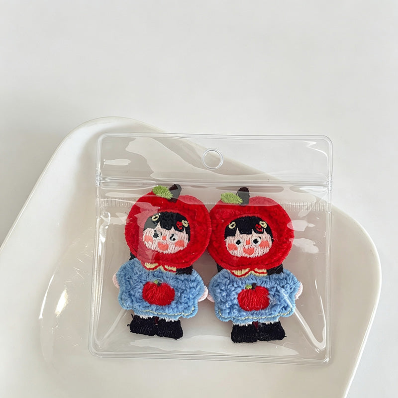 Apple Doll Snap Side Hair Clips