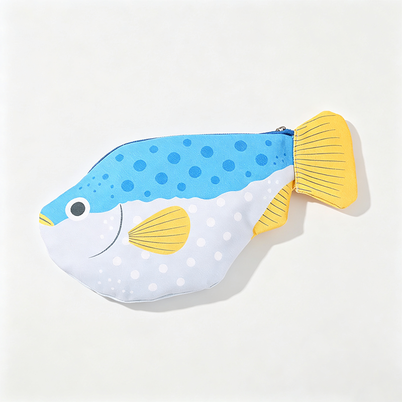 Fish‑Shaped Canvas Pencil Case