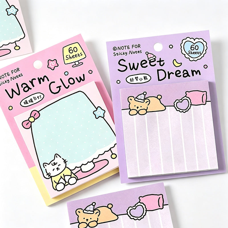 Puppy Print Self Adhesive Sticky Notes