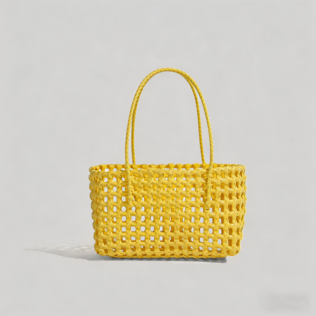 Solid Color Woven Hollow Tote - Shopdayla Wholesale - #2578