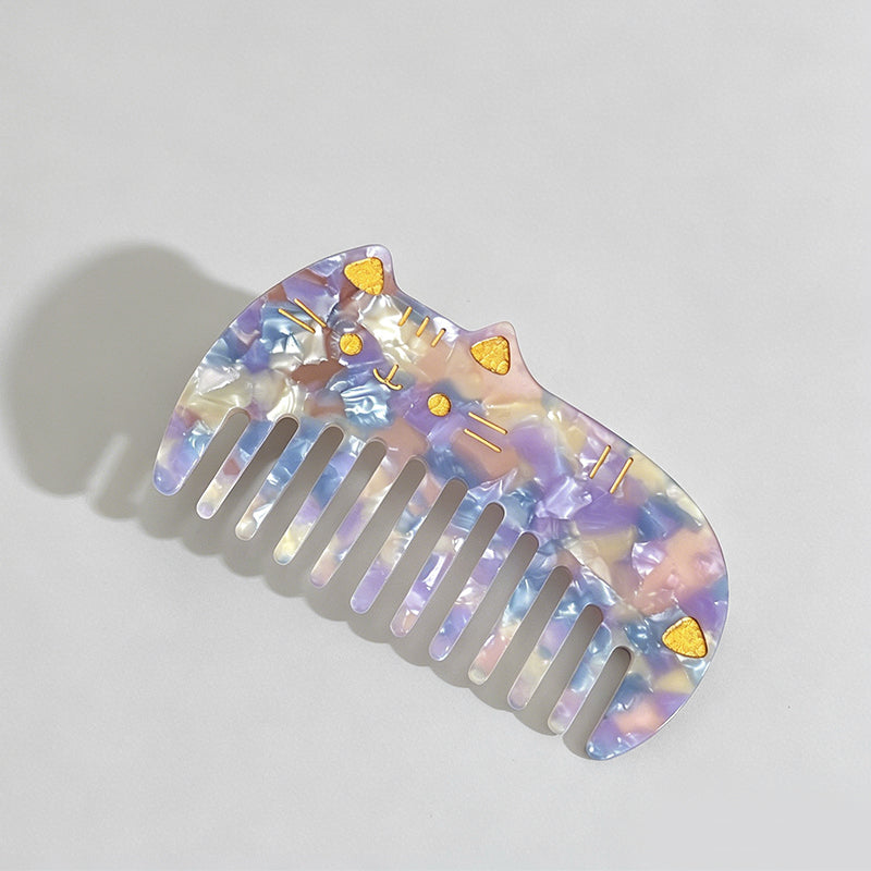 Cat-Shaped Acetate Wide Tooth - Shopdayla Wholesale - #9122
