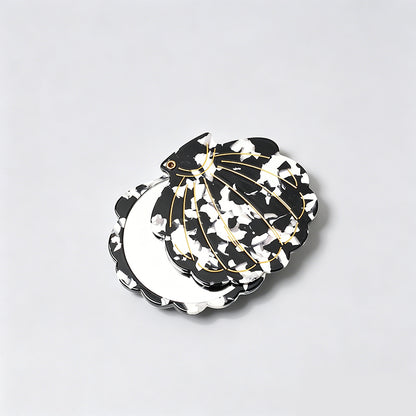 Vintage Seashell Acetate Compa - Shopdayla Wholesale - #0850