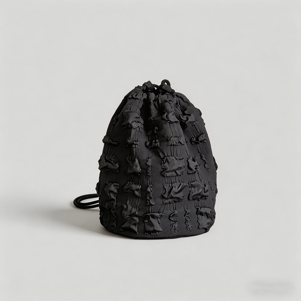 3D Textured Ruched Drawstring - Shopdayla Wholesale - #0386