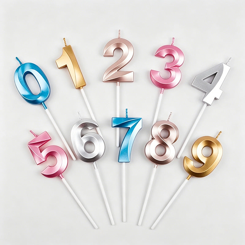 Metallic Finish Number Birthda - Shopdayla Wholesale - #8706