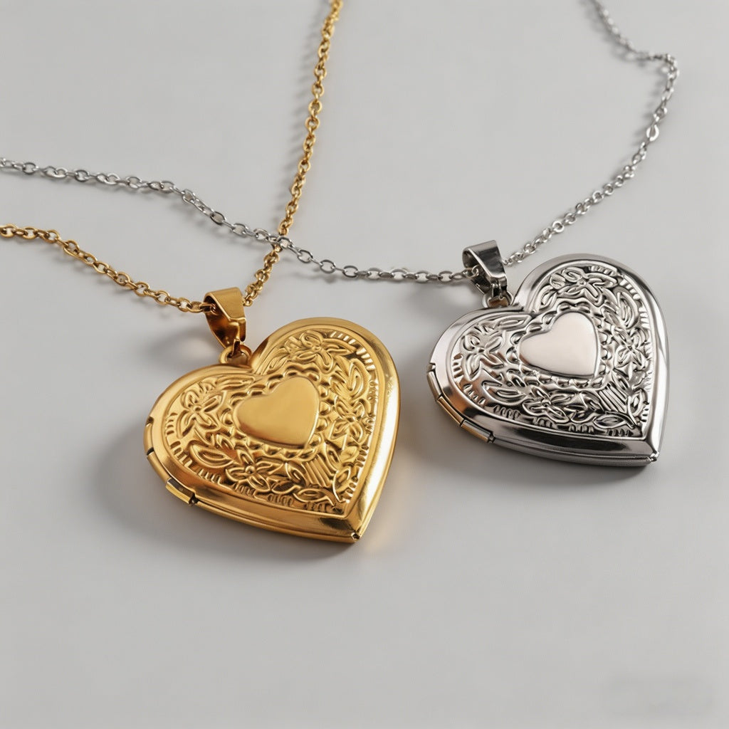 Heart Locket Photo Frame Stain - Shopdayla Wholesale - #0866